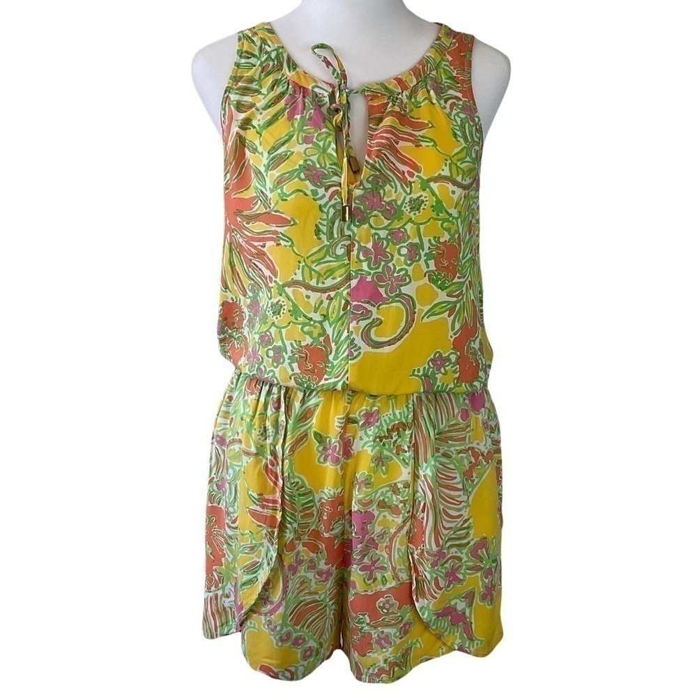 🎉 Sale LILLY Pulitzer for Target Floral Rayon Romper